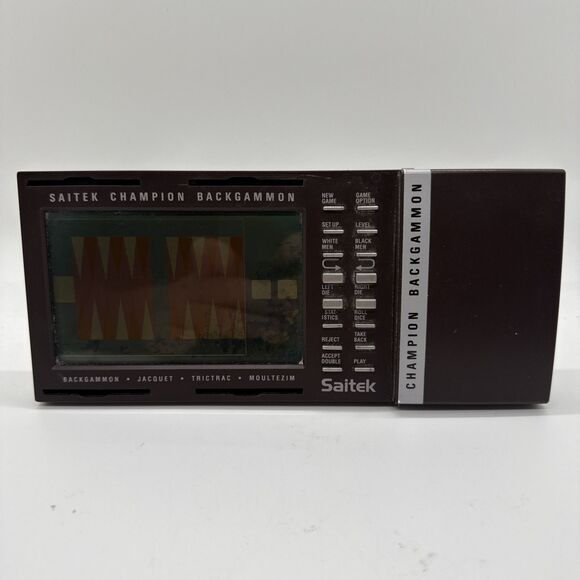 Saitek Handheld Champion Backgammon No Cover *parts Only* WATER DAMAGE - Picture 1 of 7